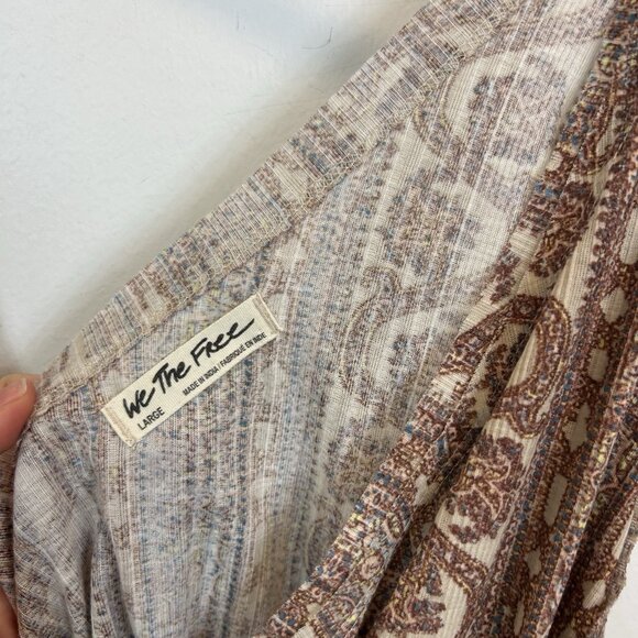 Free People We‎ The Free Your Twised Tank Wrap Top Sz Large Tea Combo - Picture 4 of 8